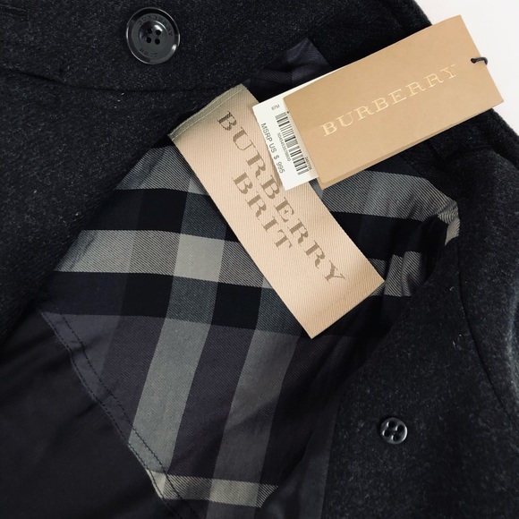 Burberry Brit Dark Gray Adamsleigh Military Coat - Picture 10 of 10